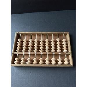 Vintage Wooden Soraban Japanese Abacus 9 Rows